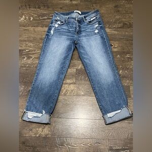 Distressed Blue Jeans